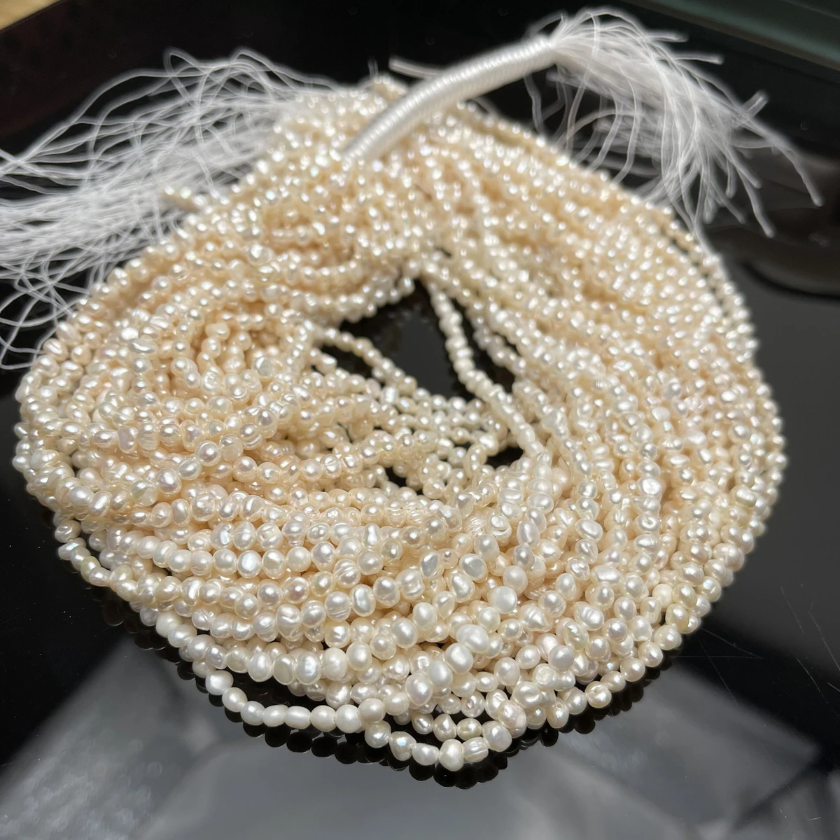 

3-4mm Natural Freshwater Pearl White Irregular Loose Bead Jewelry Make DIY Necklace Earring Bracelet Accessory Women Wholesale