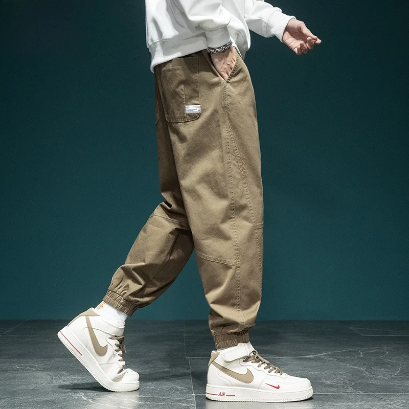 

Retro American Cotton Leisure Pants Men Loose Large Size Sports Outdoor Versatile Trousers Youthful Energy Workwear Trousers