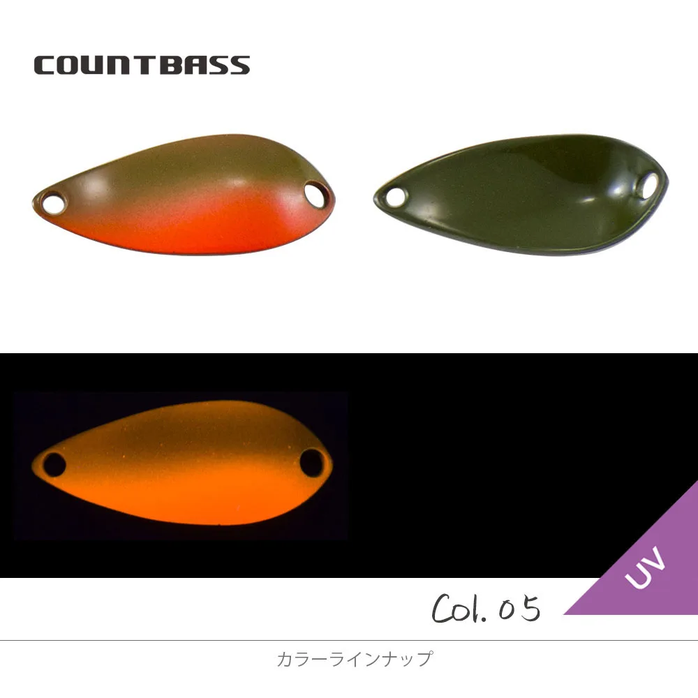 COUNTBASS 3/32oz 2,5g Forellenlöffel mit Widerhaken, UV-Farben, Angelköder, Köder für Hecht und Angler – Detail 12