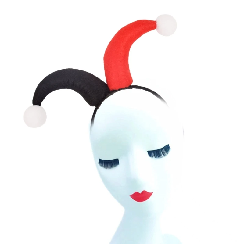 652f Clown Devil Gothic Colore abbinata Corna Corna Canda testa che scatta Photo Prop