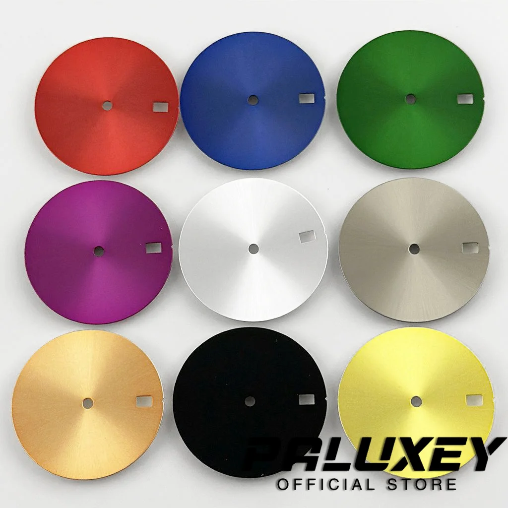 الأحمر 28.5 مللي متر أمة الله العقيمة ساعة الطلب ل NH35 NH36 4R 7S ساعة يد تعمل بالحركة وجوه تعديل تقويم واحد ساعة اكسسوارات