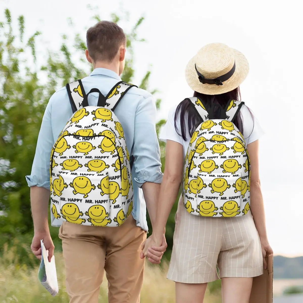Mr. Men Cute Little Miss Popular Backpack Hot Sale Daypack Large Capacity BookBag School Bag Shoulder Bags for Men Women