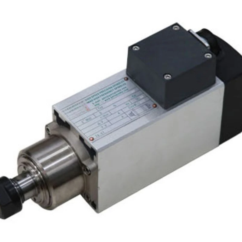 Shenyi Engraving Machine Accessories 6KW Square Air-cooled Spindle Motor 220V/ER32 Electric Spindle 18,000rpm