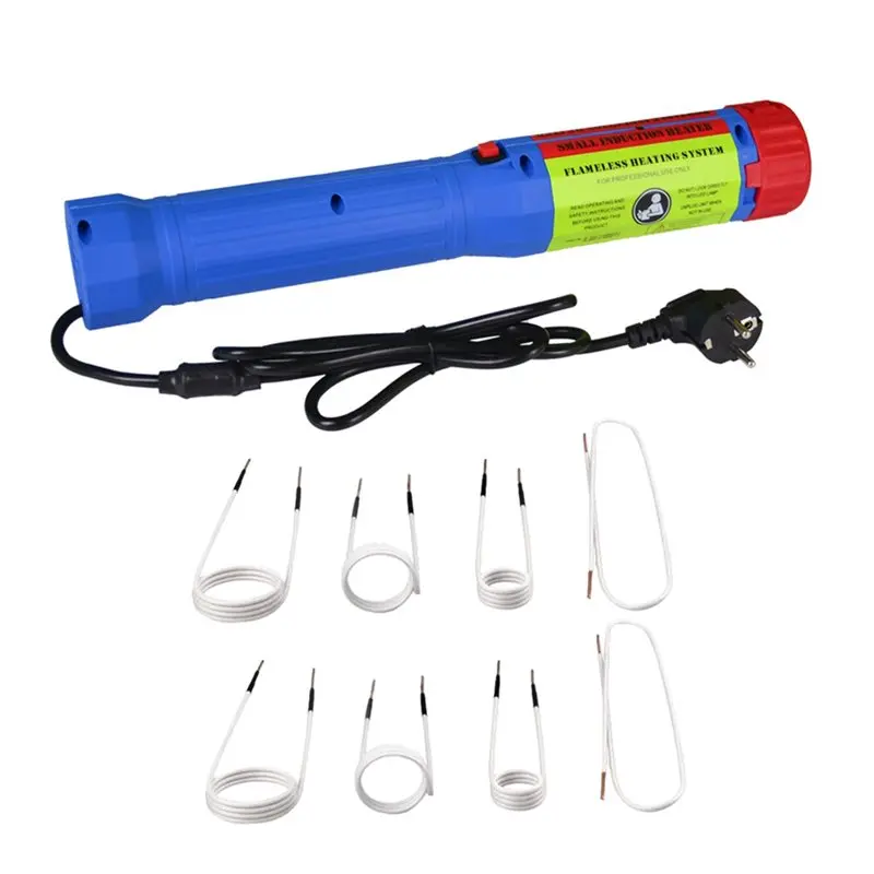 

AT92-Mini Flameless Magnetic Induction Heater 1100W 220V With 8 Coils Handheld Heating Car Bolt Remover Rusted Repair Tool EU EU