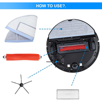 B47B-20PCS S7 Accessories Kit For Xiaomi Roborock S7, S7+, S7 Maxv, S7 Maxv Plus,G10S,G10S PRO Robot Vacuum Cleaner Replacement