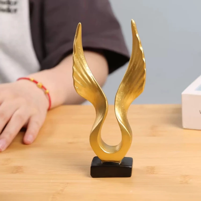 Advanced Angel Figurines Miniatures Wings-Artistic Figurines Miniatures Abstract Style Home Decor Figurki Miniaturkowe ZY40XBJ