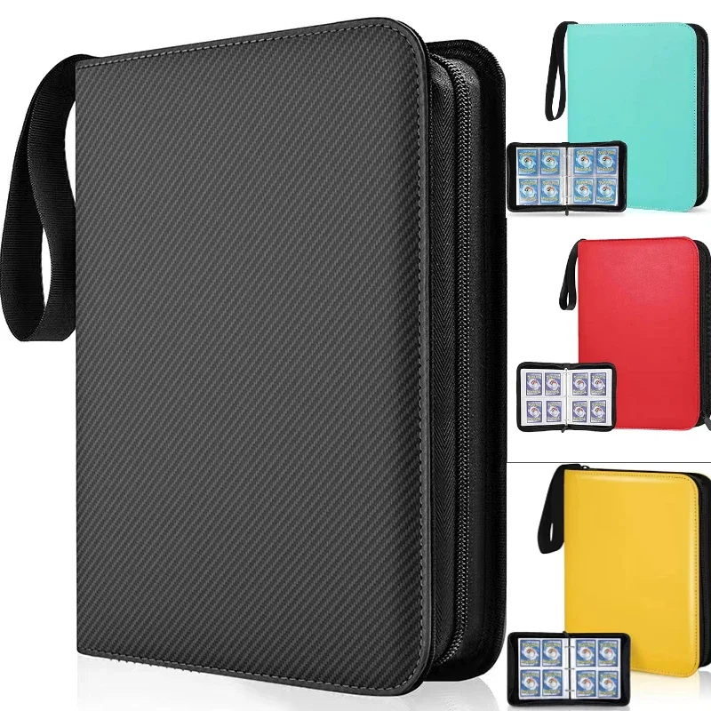 Large Zipper Binder A4/A5 Photocard Collect Book PU Leather Game King Collection Football Star Card Booklet 4/9 Grids Customized