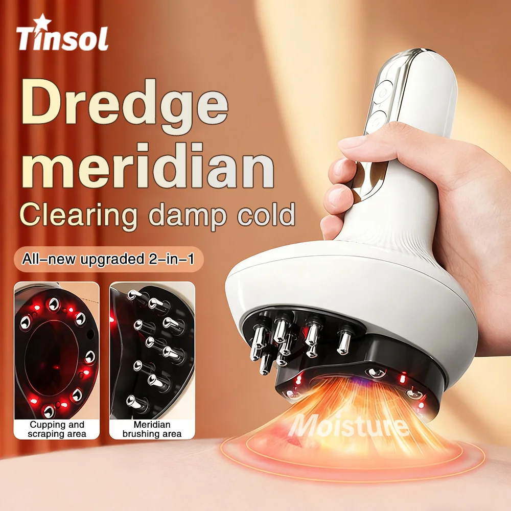 جهاز تدليك غوا شا اللاسلكي من TINSOL لتشكيل وتدفئة مكشطة ميريديان جهاز التصريف اللمفاوي مدلك الظهر لحرق الدهون #1