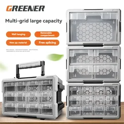 Plastic Multi-grid Drawer Toolbox Professional Tool Box Organizer Parts for Mechanics Suitcase Screws Accessories Accessories