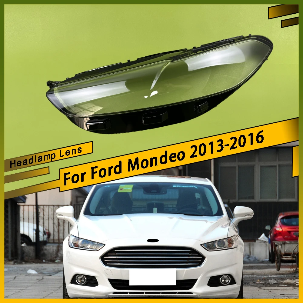 

Для Ford Mondeo 2013 2014 2015 2016, прозрачная крышка фары, корпус абажура, чехол из плексигласа, замена оригинальных линз