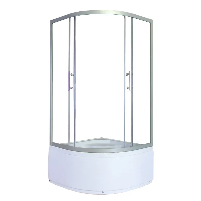 Arc fan simple shower room with bottom basin acrylic bathroom tempered glass room