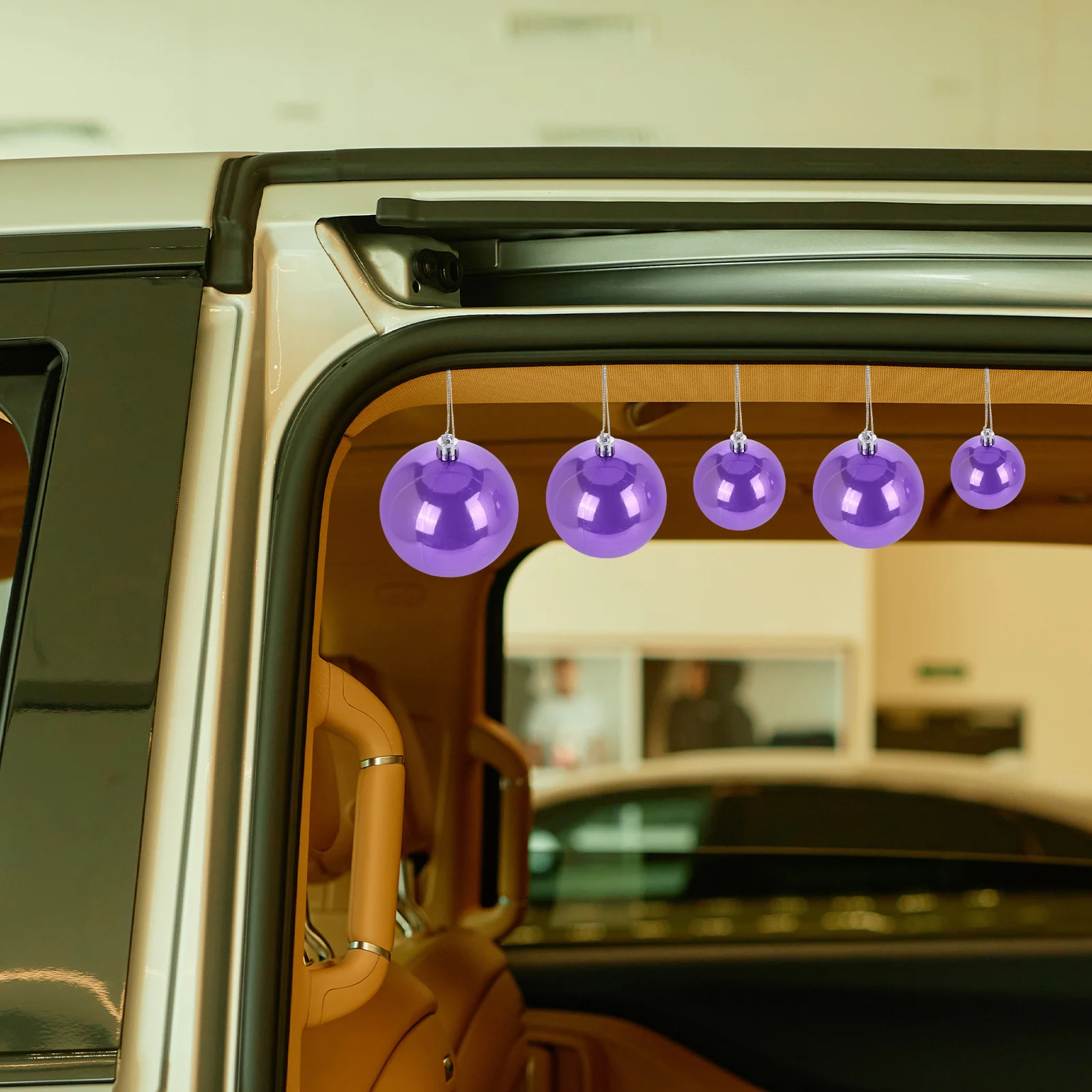 

37Pcs Pearl Purple Christmas Ball Ornaments Elegant Hanging Decoration Set Shatterproof Holiday Tree Decor Party Supplies