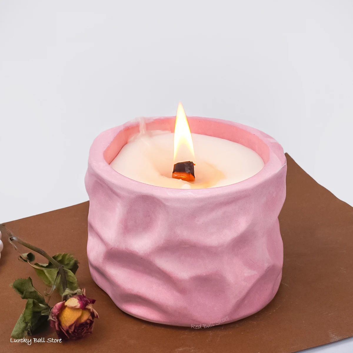 Unique Irregular Candle Jar Silicone Mold DIY Nordic Style Cement Round Storage Box Plaster Mould Flowerpot Concrete Crafts Mold image 6