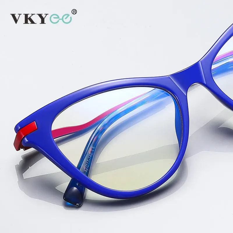VICKY Cat Eye Anti Blue Light Reading Glasses Women Computer Optics Eyeglasses Anti-reflective Prescription Glasses PFD2109