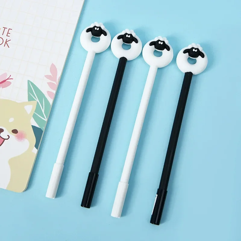 

40PCS Doll doll stationery pen cartoon chicken cute lamb student Rollerball pen office writing stationery pen wholesale