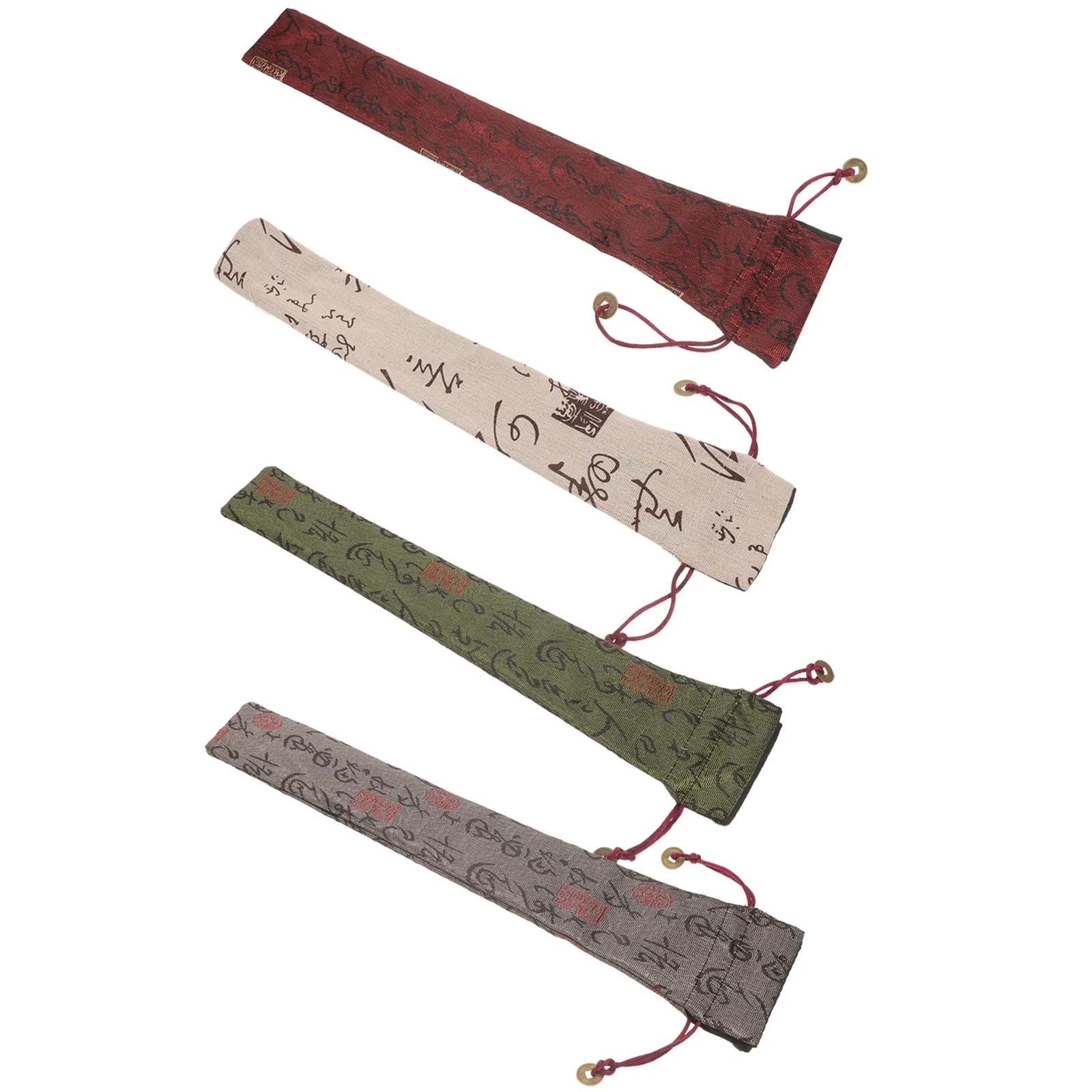 

4Pcs Folding Fan Storage Bags High Quality Cloth Pouch Handheld Fan Holder for Party Wedding Gift Packaging Gift Bags