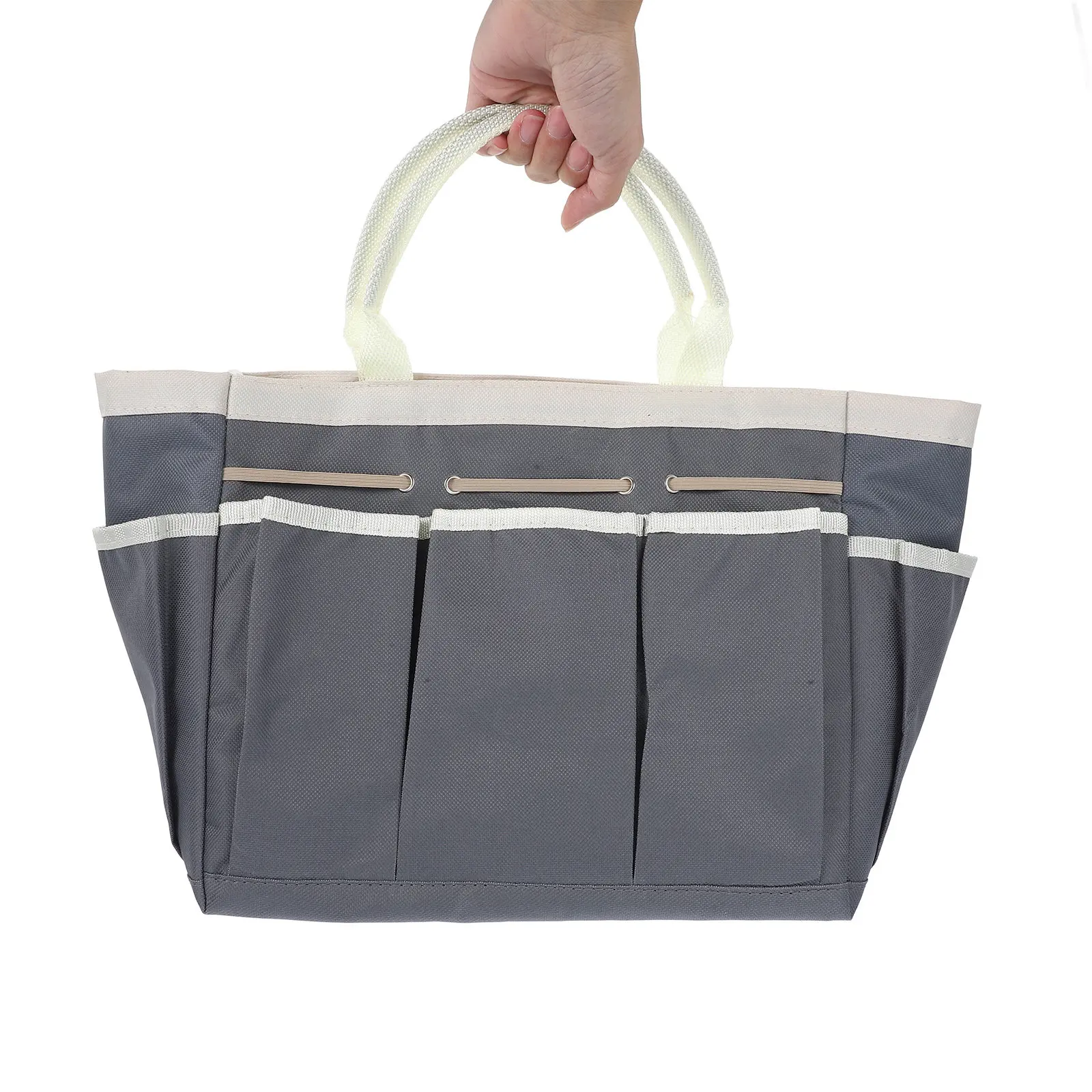 Garden Tool Kit Holder Bag Spacious Utility Tote with Sturdy Handle Multiple Compartments for Pruners Trowels Gloves Gardening