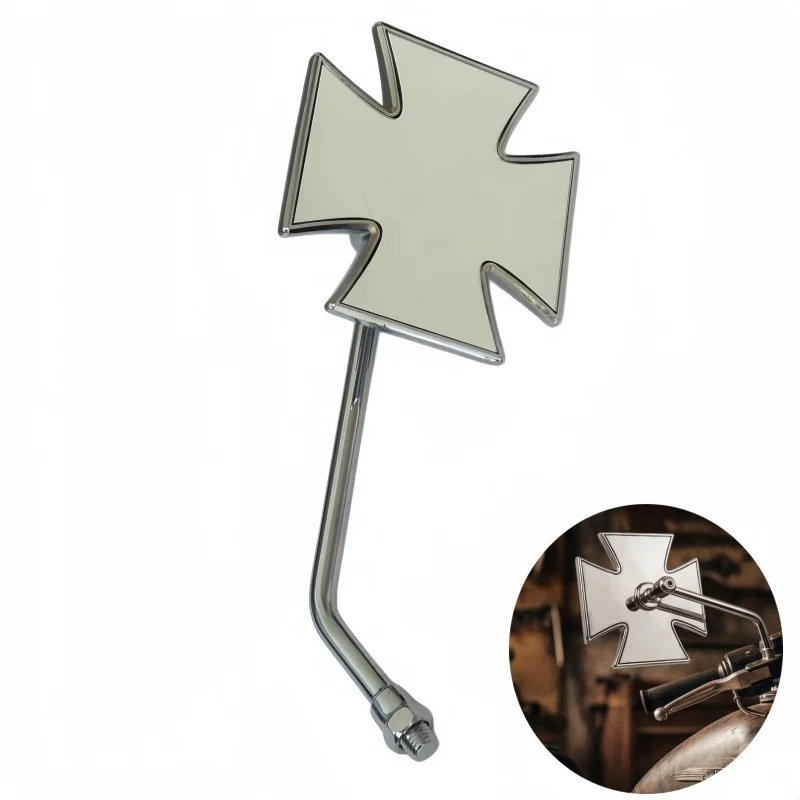 Retro Style CNC Silver Handlebar Mirror for Harley 10mm Universal Bar End Rear View Mirrors Balance Slider Grip Side Mirror