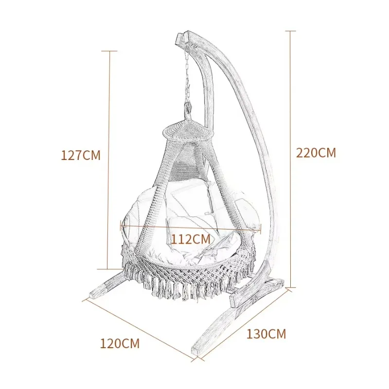 Garden swing hammock rattan swing chair