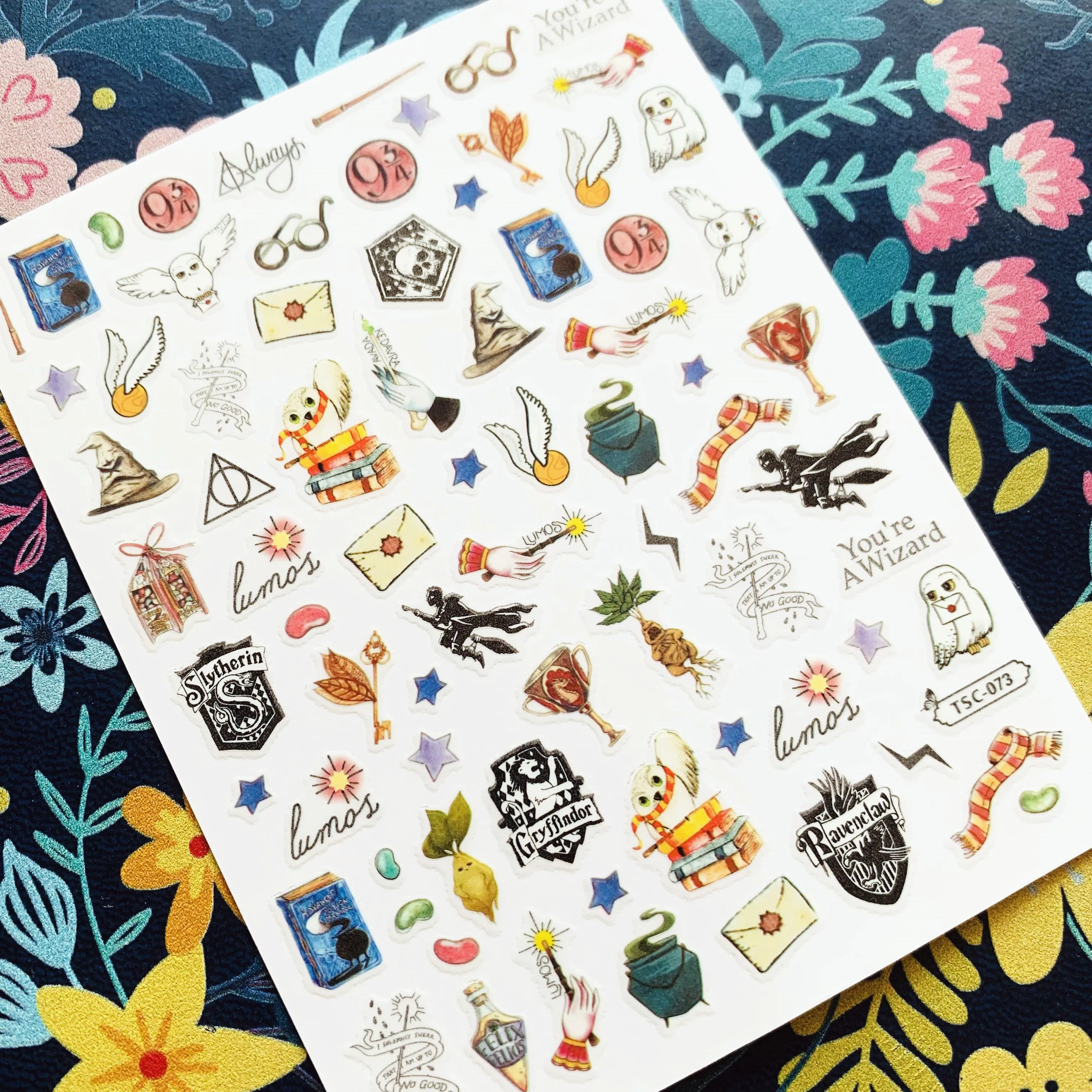 Newest TSC-073 Magic cartoon characters series 3d nail art stickers decal template diy nail tool decoration