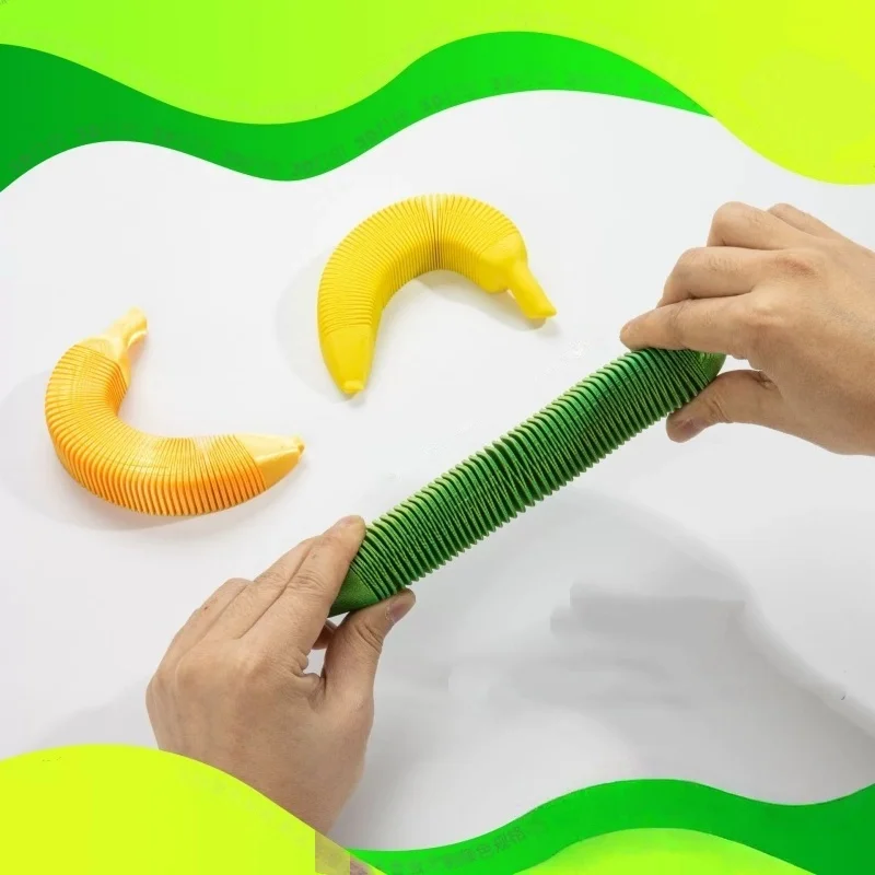 

3D Printing Creative Simulation Banana Toy Model Stress Relief Fingertip Elastic Retractable Fruit Joints Miniatures
