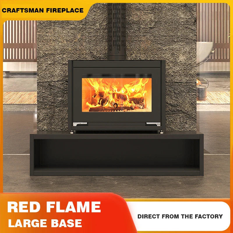 Artisan Real Flame Wood Burning Fireplace Chiyan Series With Large Base