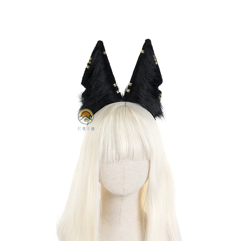

2024 New Cats Bat Fauxs Furs Ears Headbands Halloween Fancy Dress Cosplays Costume Handmade Animal Furry Ears Hair Hoop Women
