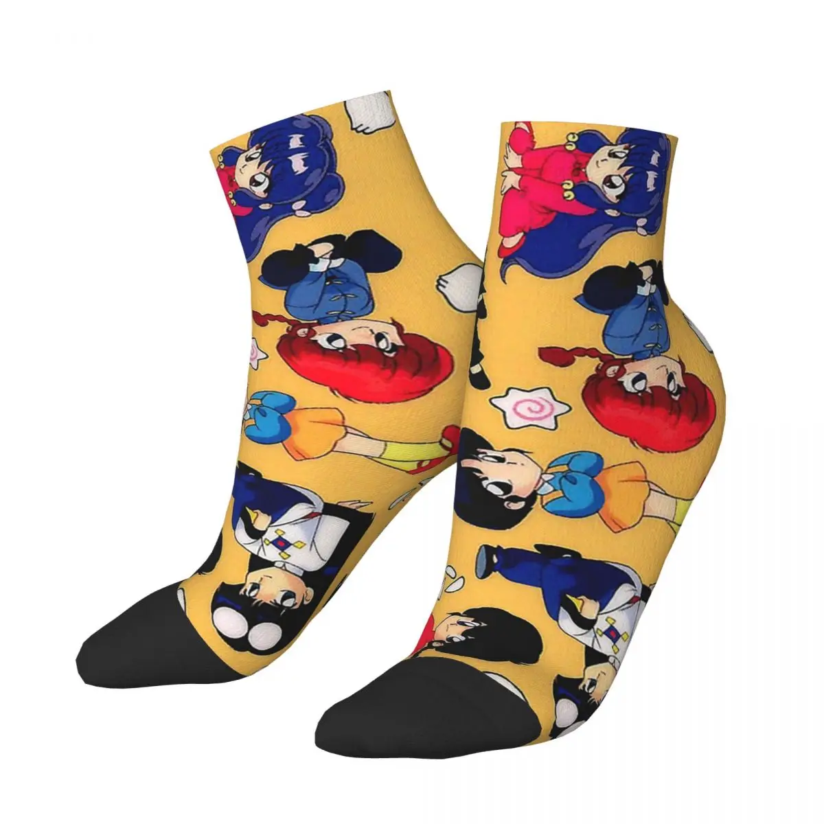 Ranma 1/2 Saotome Pig Girls Socks Harajuku Sweat Absorbing Stockings All Season Socks Accessories for Man's Woman's Gifts