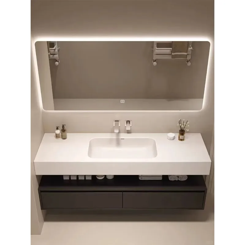 

Custom modern mirror cabinet bathroom vanity wooden waterproof cabinet custom bathtub toilet set