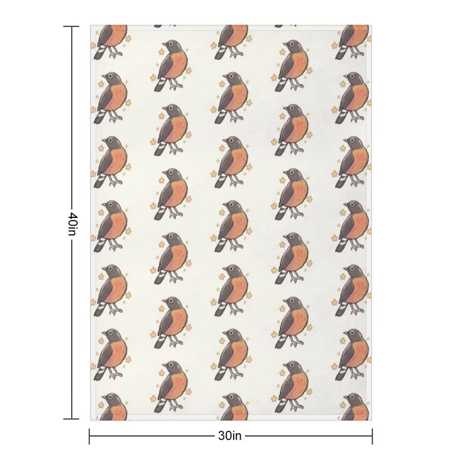 Cute American Robin art Throw Blanket blankets ands Soft blankets and throws halloween Blankets