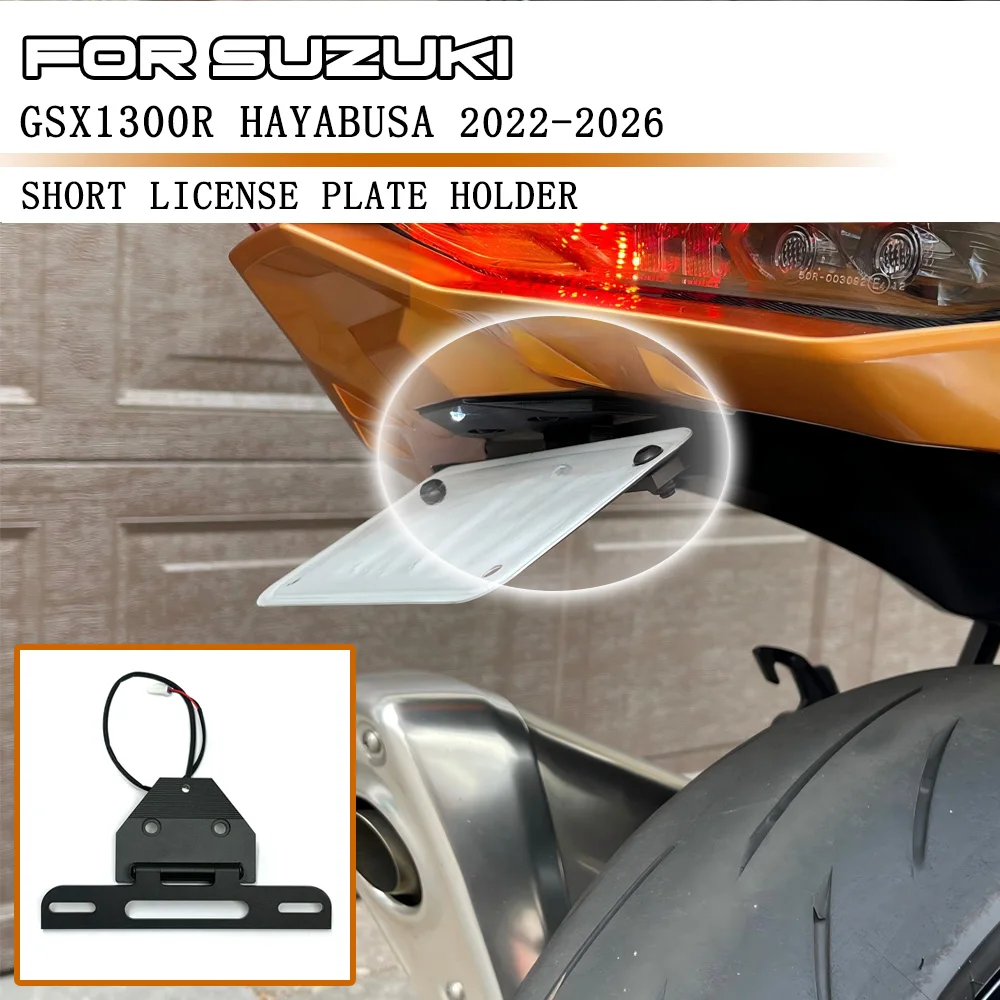 

For SUZUKI GSX1300R HAYABUSA 2022-2025 2026 Motorcycle License Plate Holder Tail Tidy Fender License Plate Holder Accessories