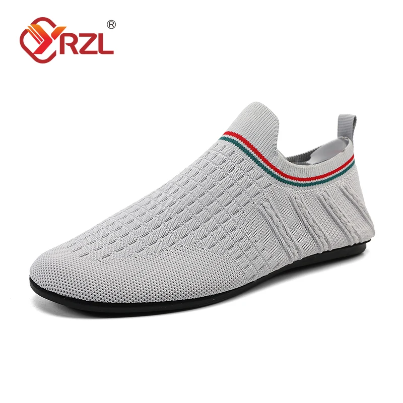 YRZL Loafers Men Thin Bottom Driving Moccasins High Quality Male Walking Shoes Breathable Mesh Casual Loafers Summer Mens Shoes