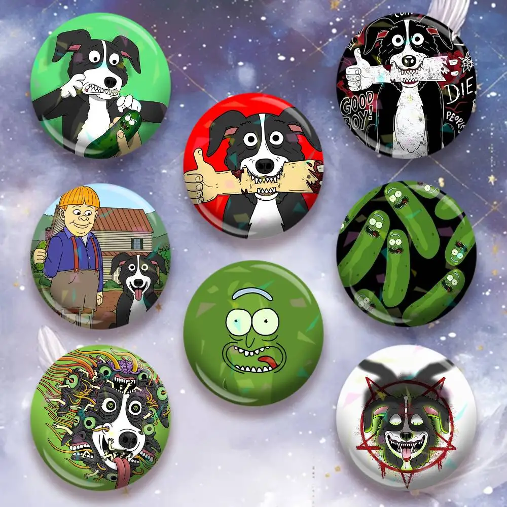 Cool Cartoon Mr. P-Pickles  Laser Badge Creative Pins Brooch for Decor Gifts Fans Collect Easter decorations