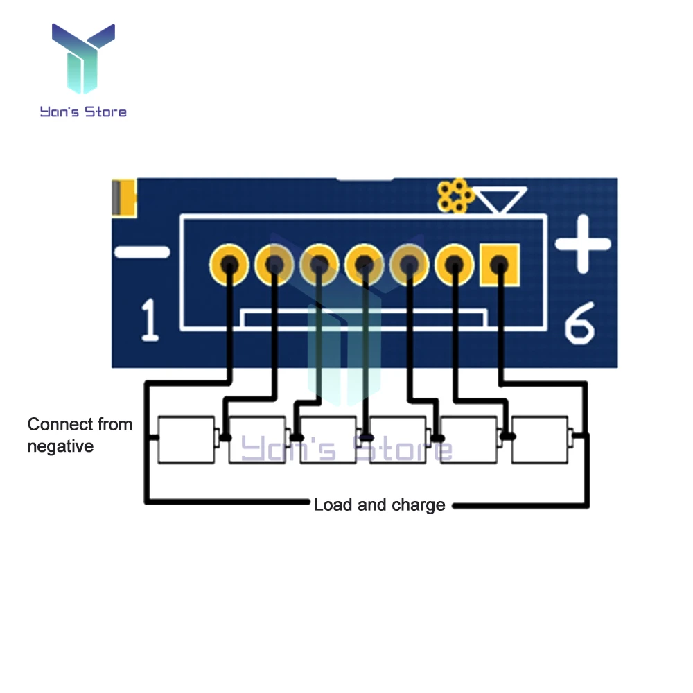 1Pcs 2.7V/16V LTO 6S Farad Capacitors Balance Protection Board Equalization Circuit Lithium Titanate Battery