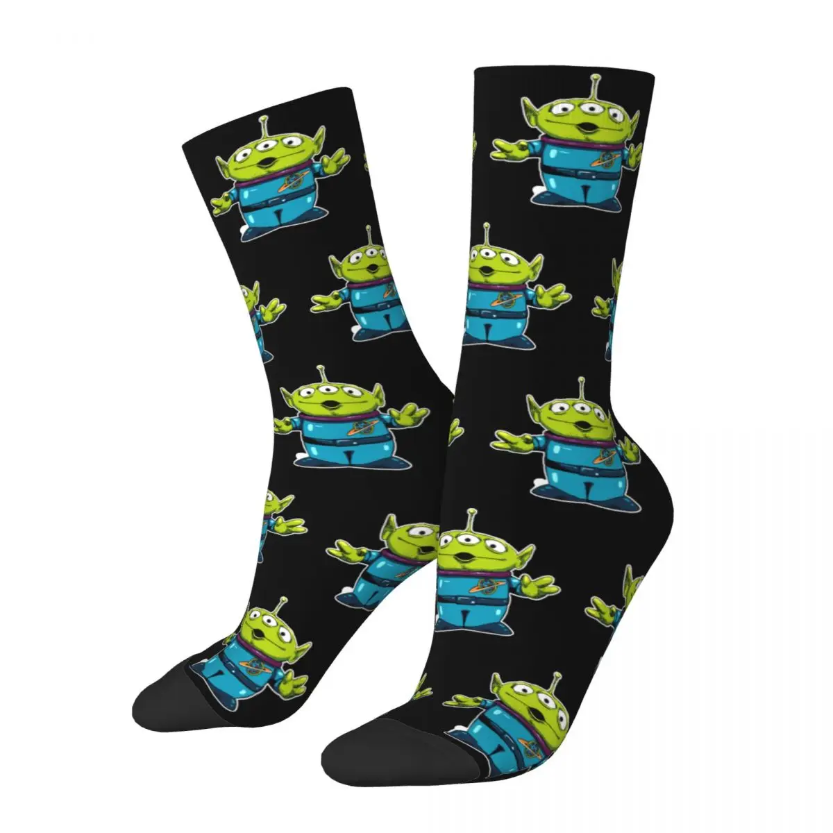 Happy Funny Men\'s Socks Novelty Toy Story Little Green Man Alien Sock Polyester Sport Women Socks Spring Summer Autumn Winter