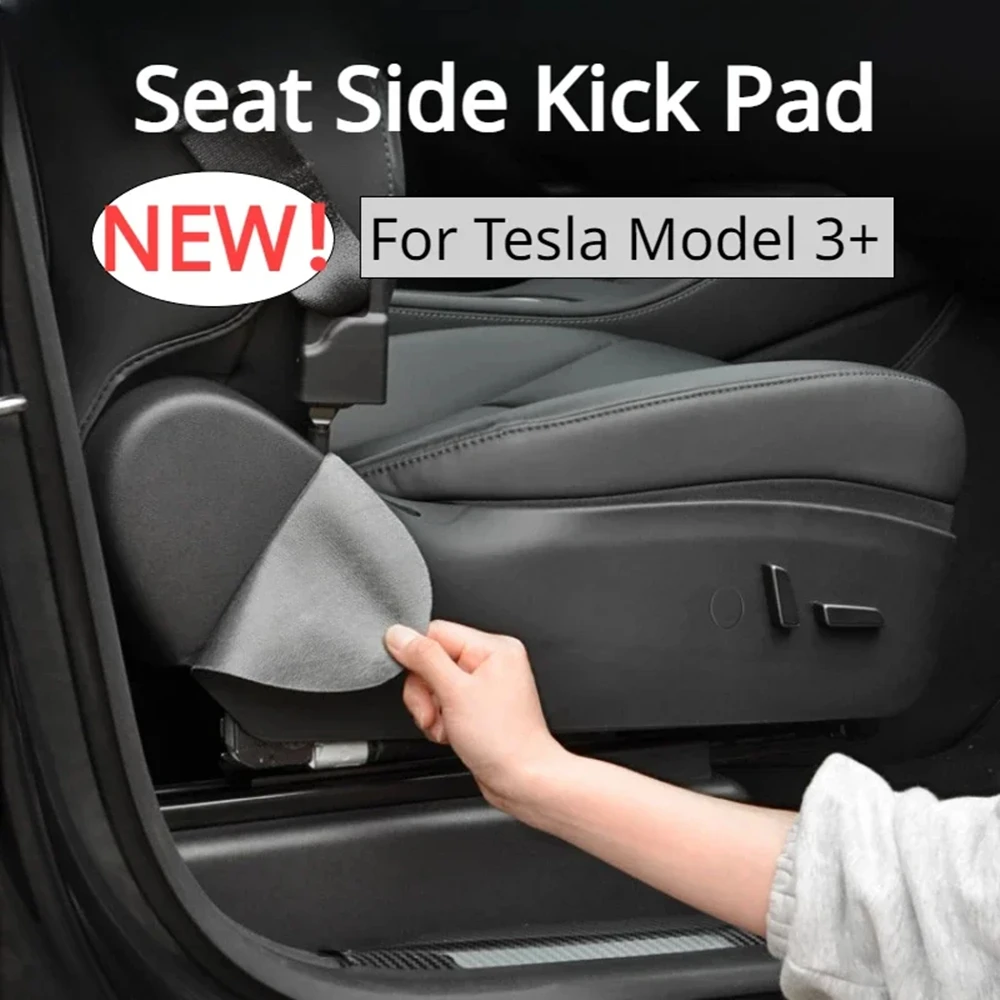 

Seat Side Kick Pad For Tesla Model 3 Highland 2024 Seat Both Sides Anti Kick Pad Leather Protective Pad for Model 3+ New