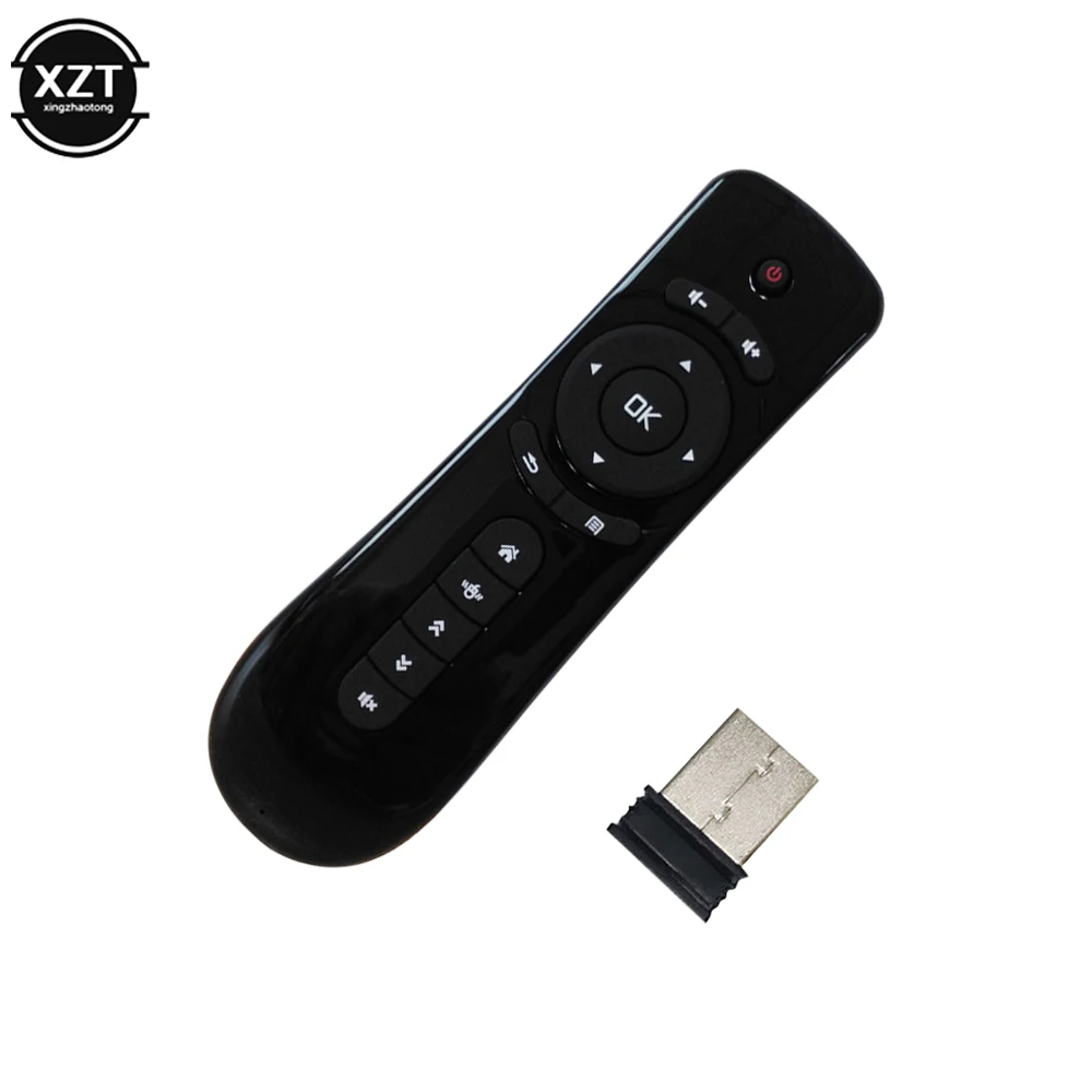 T2 Gyroscope Mini Fly Air Mouse 2.4GHz Wireless Keyboard Remote Control 3D Sense Motion Stick for Android Smart TV Box