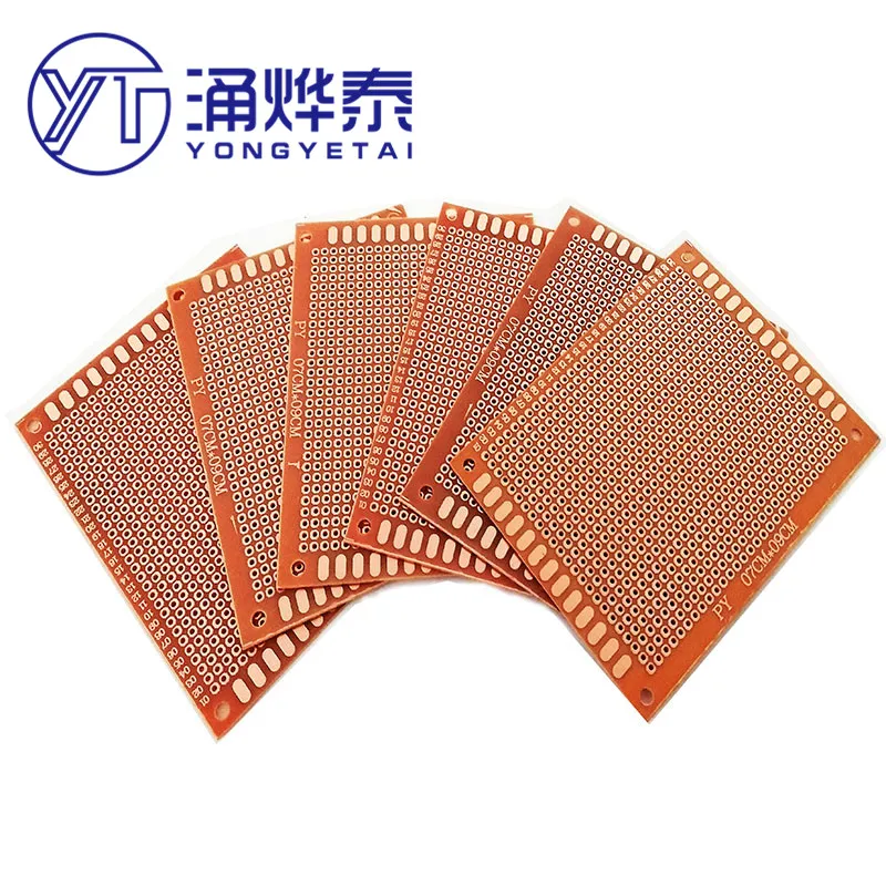 YYT 2PCS 7*9CM bakelite HB glue board 1.2 thick universal board universal circuit experiment board hole perforated board