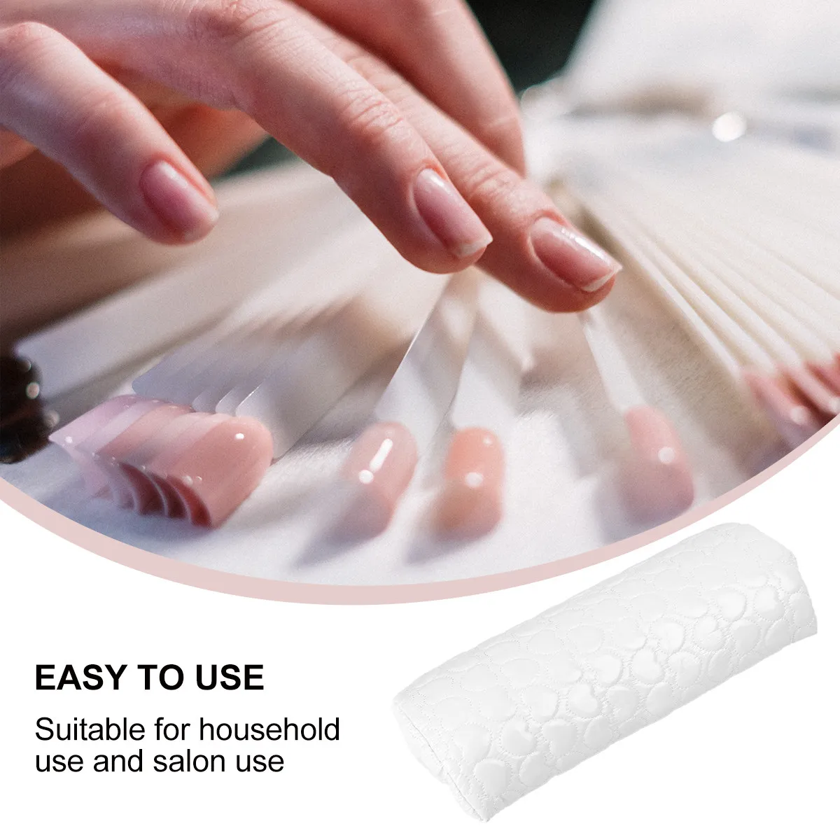 Heart Design Wrist Pad for Manicure Table Steady Support Nail Cushion Easy Carry Eco Friendly Hand Rest Pillow Salon Home Use