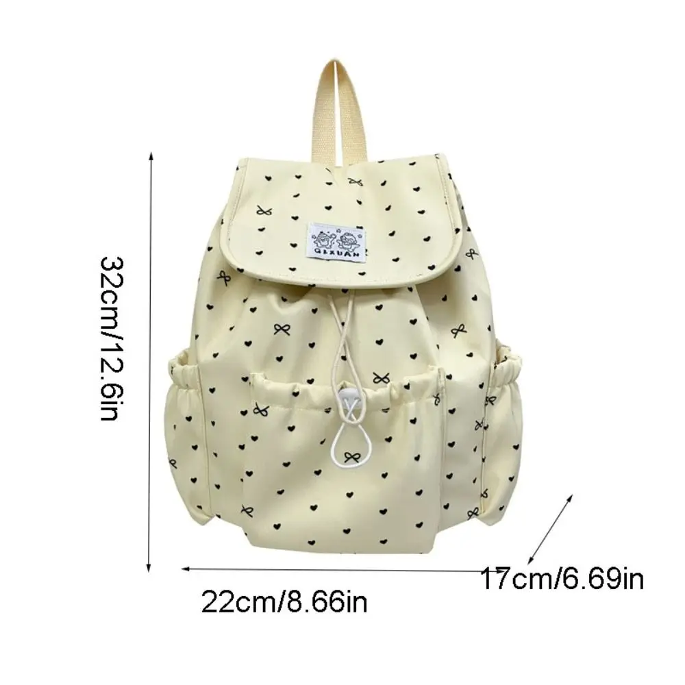 Lightweight Drawstring Backpack College Style Large Capacity Nylon Backpack Cloth Korean Style Students School Bag Women