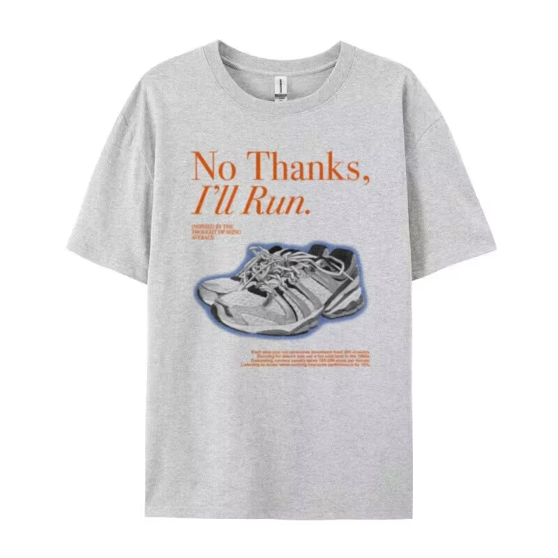 لا شكرا سأركض مضحك الجري تي شيرت النساء الرجال تشغيل عاشق تي شيرت الرياضة ماراثون تي شيرت الصيف خمر الجرافيك القمم