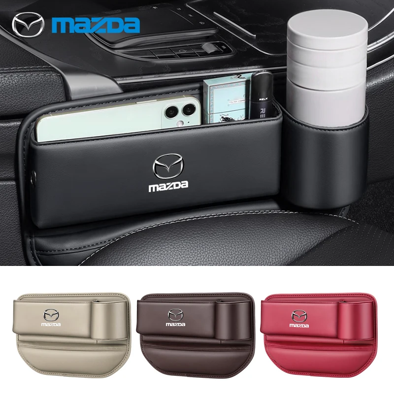 Car Seat Gap Organizer Multifunction Storage Box Cup Holder For Mazda 2 3 6 5 Atenza CX3 CX5 MX5 CX7 Axela CX30 CX90 CX60 CX50