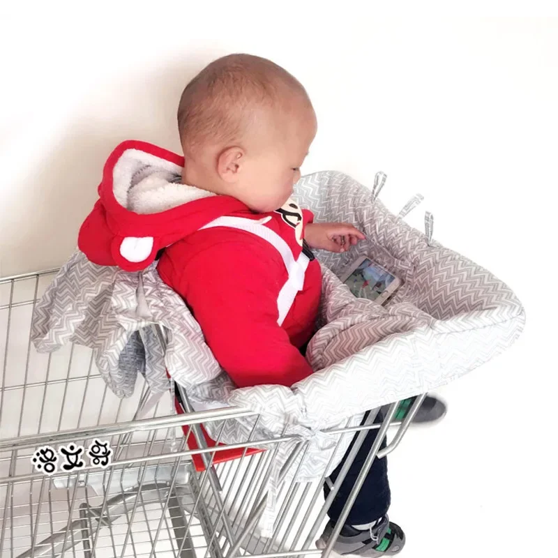 6-48M Baby Shopping Cart Seat Cushion Children\'s Stripe Beautiful Clean Cushion Universal for Boys and Girls