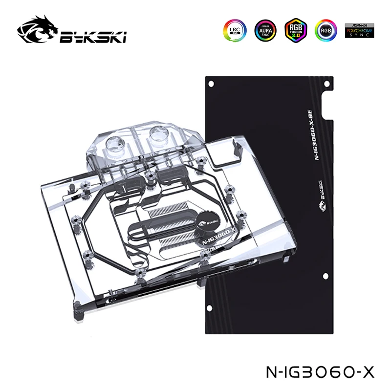 Bykski Computer Water Cooler For Colorful iGame Geforce RTX 3060 bilibili E-sports Edition 12G VGA Cooling Block,N-IG3060-X