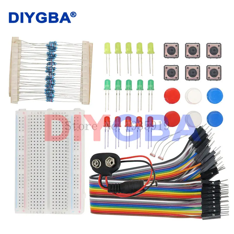 Starter kit 13 in 1 kit new Starter Kit mini Breadboard LED jumper wire button for arduino Compatile with For UNO R3 diy