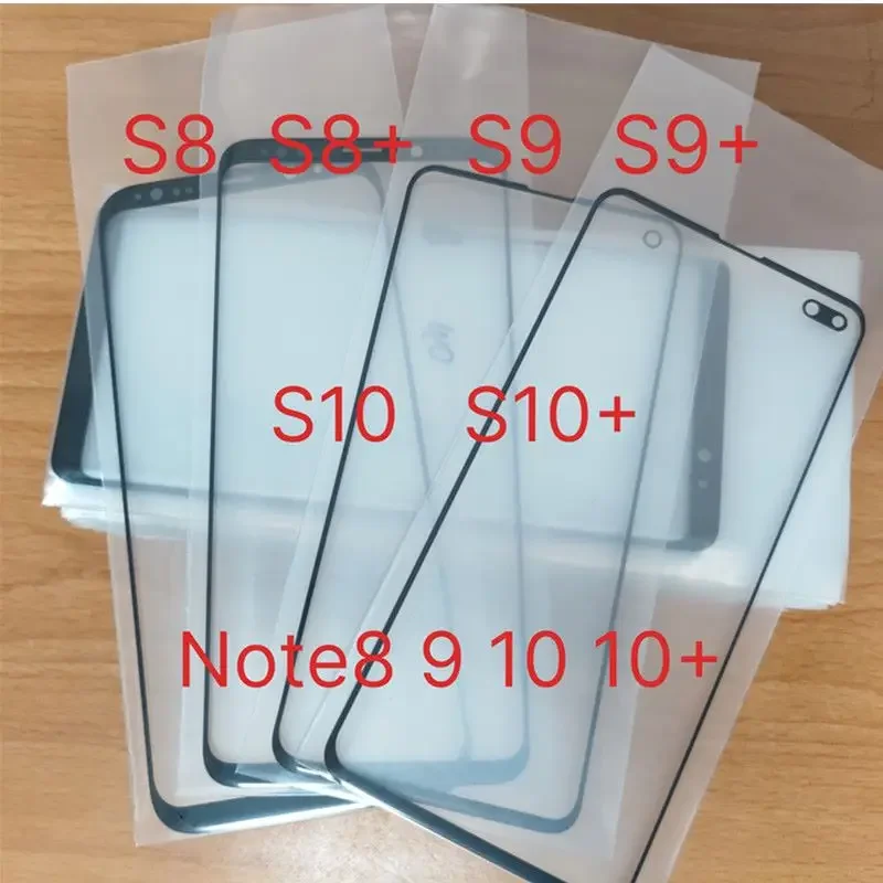 With OCA Touch Screen LCD Front Outer Glass Lens For Samsung Galaxy S8 S9 Plus S10 S10+ Note 8 9 10 Replace Parts