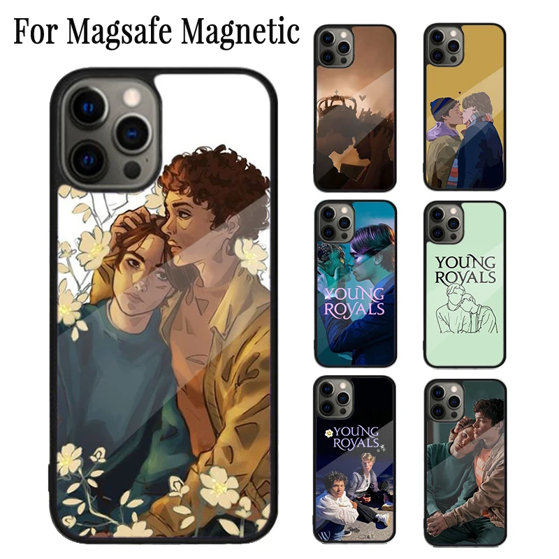 Young Royals Simon and Wilhelm Magnetic Phone Case For iPhone 16 15 14 Plus 13 12 Mini 11 Pro Max Magsafe Wireless Cover