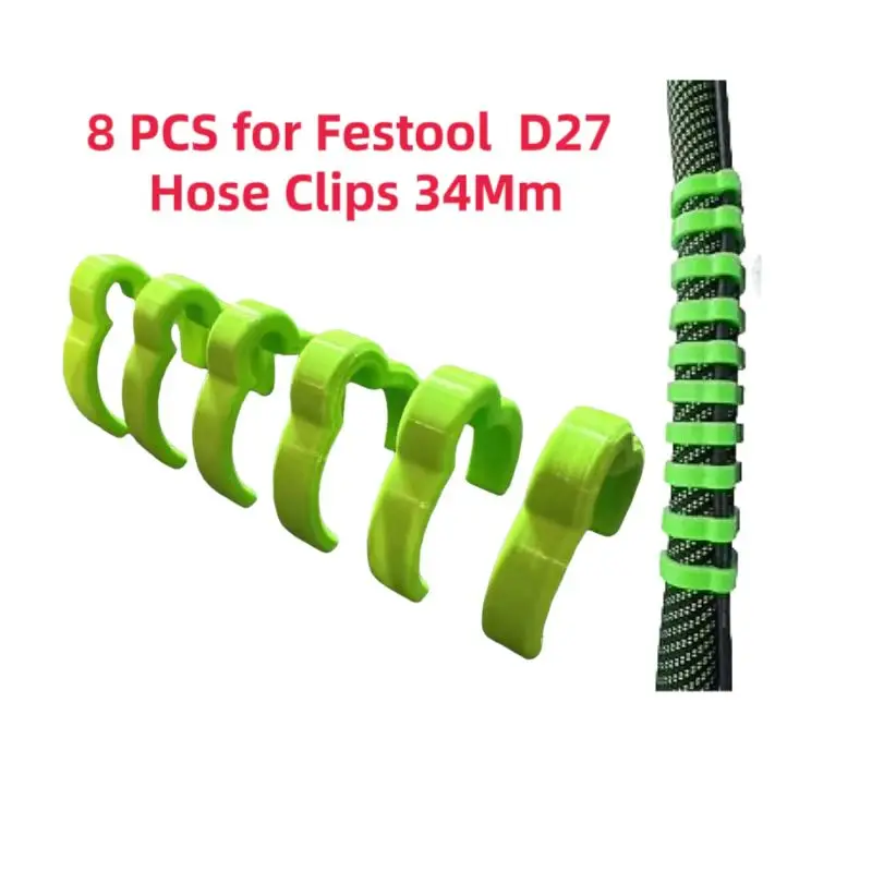 For Festool  Vacuum Dustproof  Tool D27 Hose Dustproof Hose Clamp  Diameter 34Mm Cable Fixing Clamp Accessories 8 PCS