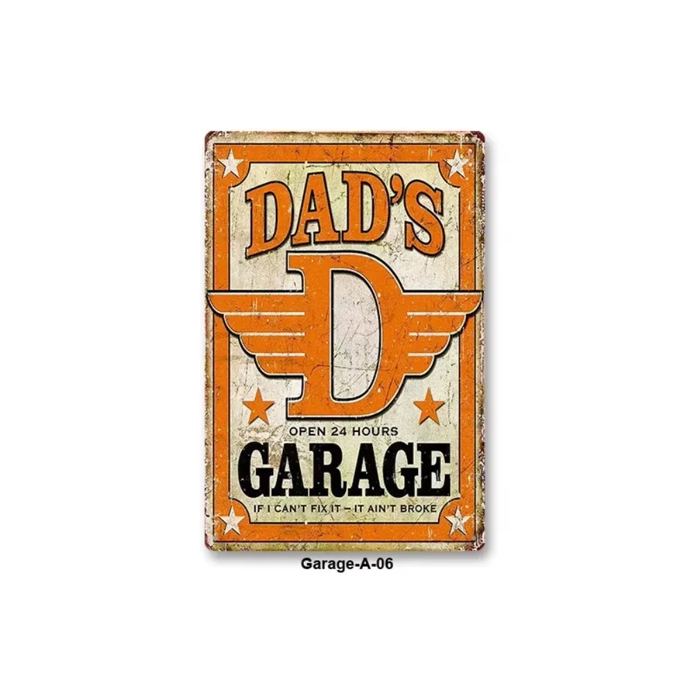 قطعة واحدة من لافتة إصلاح معدنية - لوحة من القصدير عتيقة صدئة، ملصق ديكور جداري رائع لنادي تجميل السيارة #2