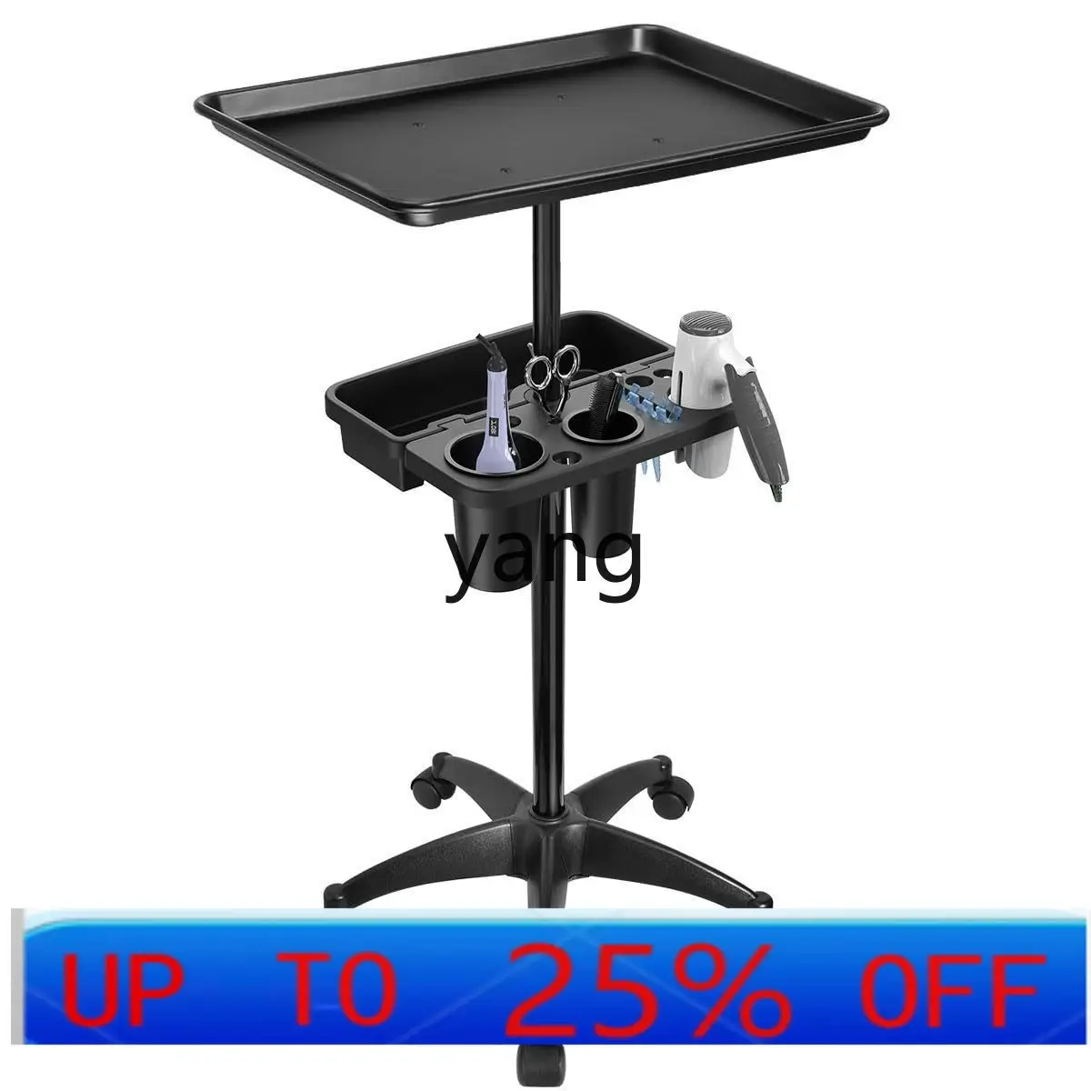 LMM multi-purpose new hairdressing double-layer tray barber shop hair salon tool cart can be moved